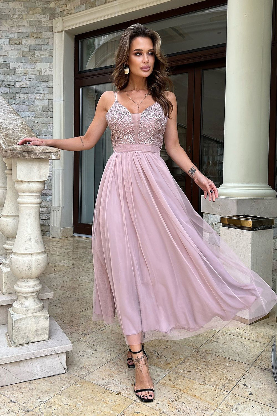  Robe longue model 188217 Bicotone 