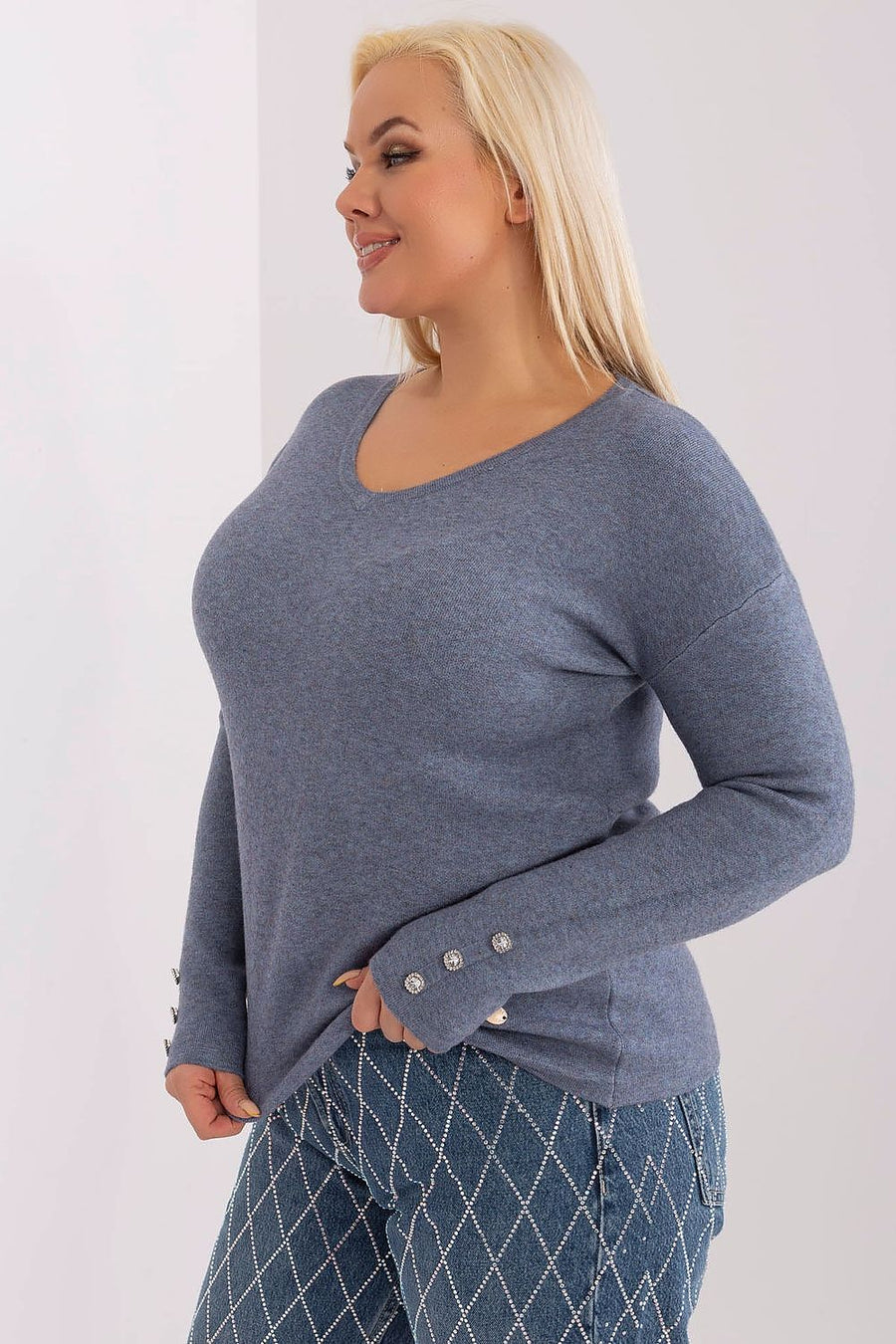  Chandail plus size model 190091 Factory Price 