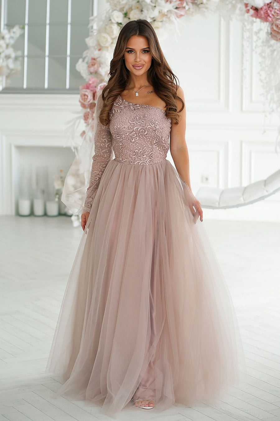 Robe longue model 192637 Bicotone 