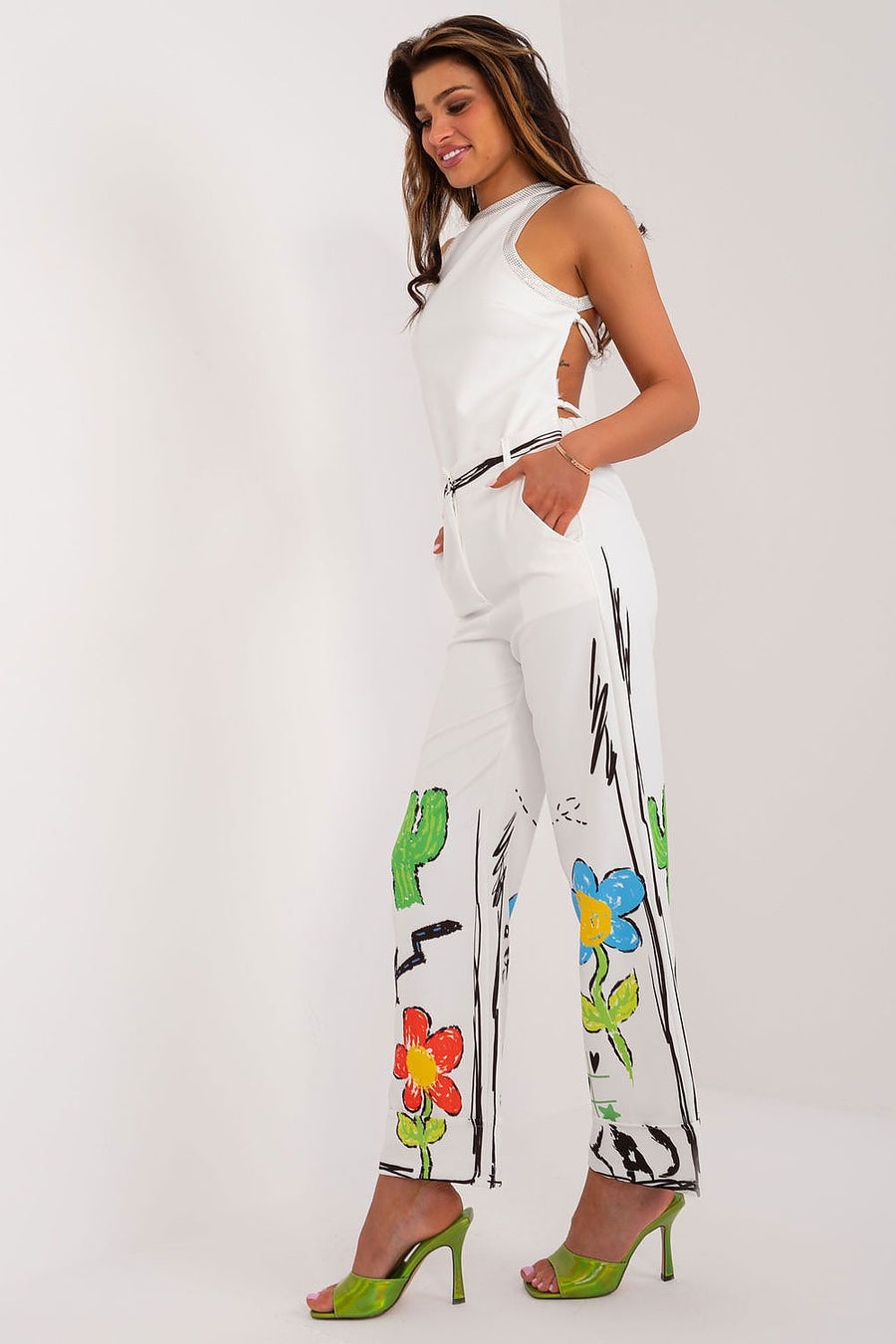  Pantalon femme model 196578 Italy Moda 
