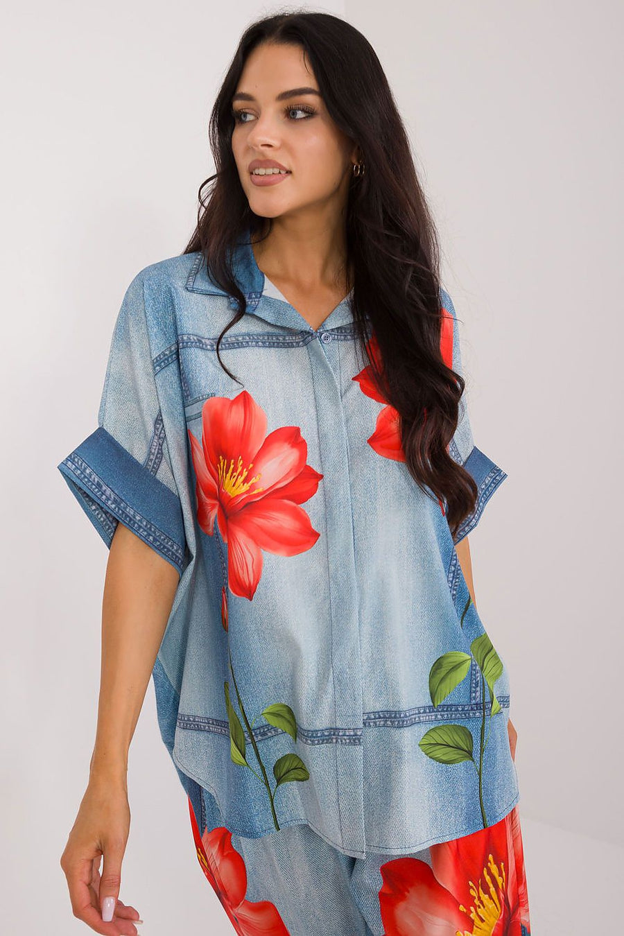  Chemise manche courte model 198386 Italy Moda 
