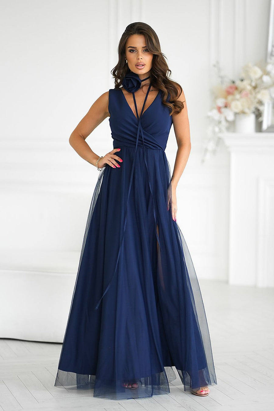  Robe longue model 199330 Bicotone 